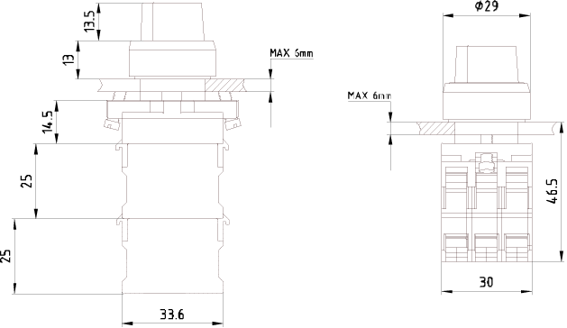 3SB6160-2AL10-1NA0 1/0/2 1NO+1NO KALI MANDAL BUTON