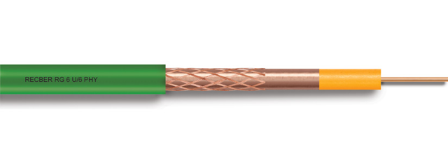 REÇBER Koaksiyel Kablo Pvc RG6/U6 SİY/Y.Çizg. 500mt