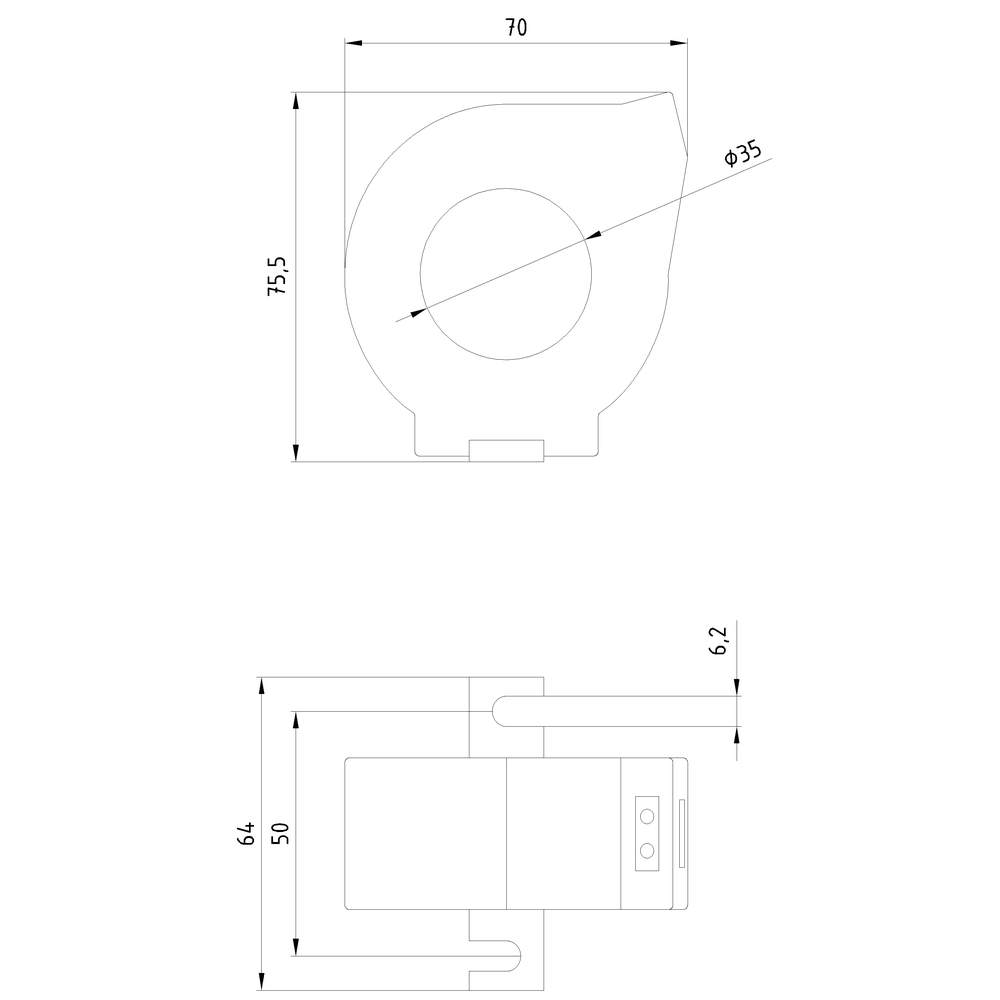 3UL2302-1A Toroid Akım Trafosu 35mm Çap 3UL2302-1A Toroid Akım Trafosu 35mm Çap