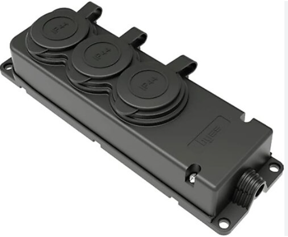 BEMİS BY10-105 1/16A.220V. Kauçuk 3lü Grup Priz