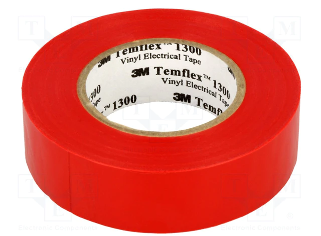 3M Temflex İzole Elektrik Bandı 18Mm 1300E Kırmızı Bant
