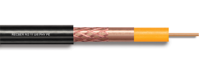 REÇBER Koaksiyel Kablo Pvc RG11/U-6 TV CU/CU 100mt
