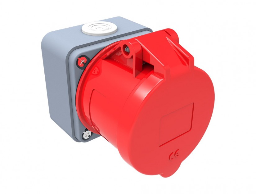 BC1-3504-2510 4x32A Ip44 Düz Makine Priz BC1-3504-2510 4x32A Ip44 Düz Makine Priz