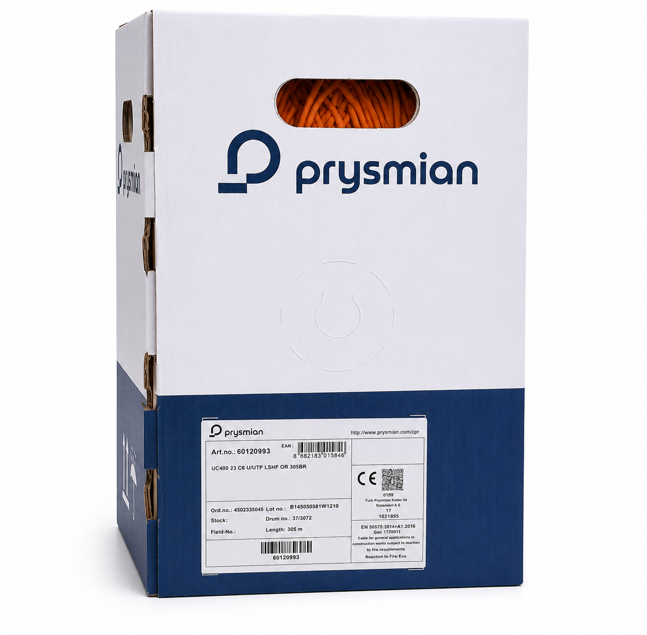 CAT6 UTP (HF) 305 lik (23AWG) 60094168 Turuncu CAT6 UTP (HF) 305 lik (23AWG) 60094168 Turuncu