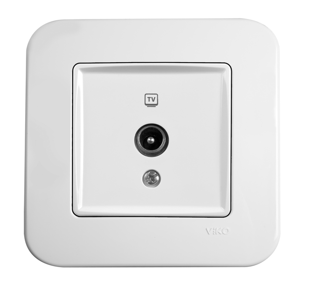 VİKO Linnera-Rollina Beyaz Tv Geçişli 8Db Mekanizma