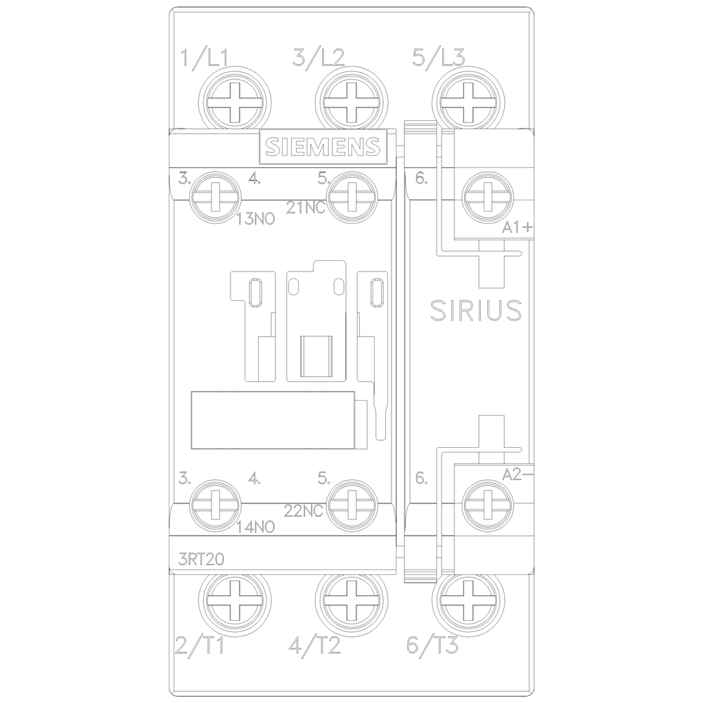 3RT2025-1BB40 Sirius Kontaktör 20A 24V DC 7,5kW