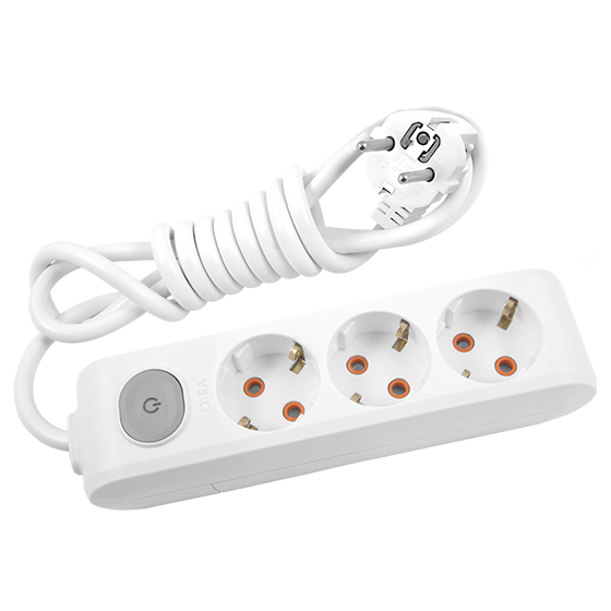 Multi-Let 3lü Topraklı Ç.K Anahtarlı 5mt Priz Multi-Let 3lü Topraklı Ç.K Anahtarlı 5mt Priz