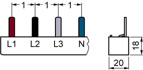 5ST3715 Müşterek Bara 214 mm 3Faz Nötr