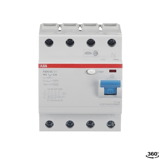 2CSF204001R3800 Kaçak Akım Koruma Röle AC 3x80A 2CSF204001R3800 Kaçak Akım Koruma Röle AC 3x80A