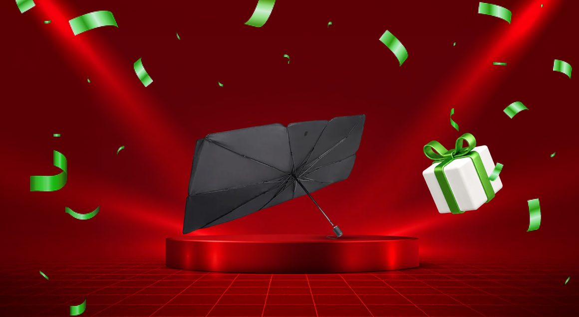 3M 15.000 TL ve üzeri Online siparişlerinize Şemsiyeli Araba Güneşliği HEDİYE!