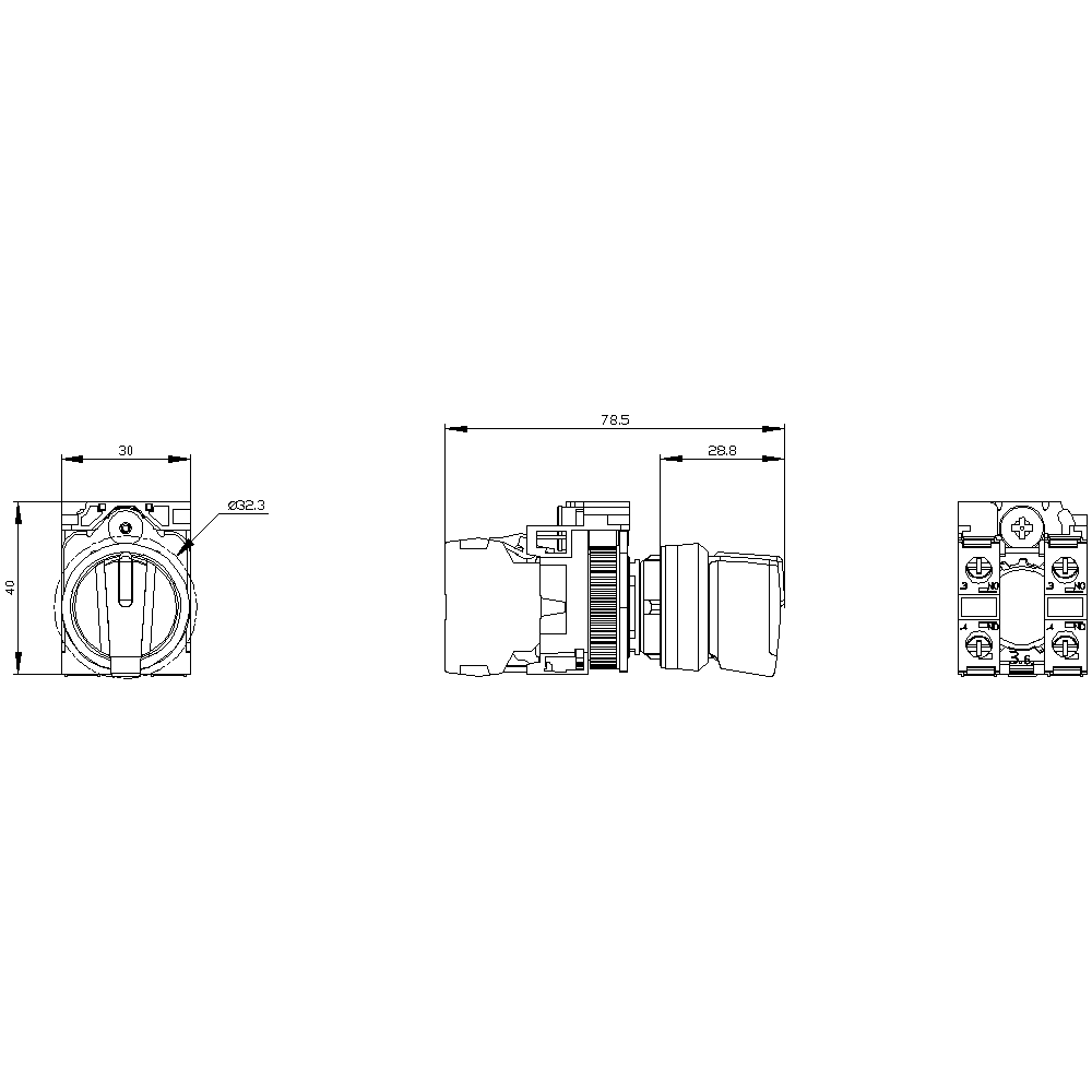 3SU1100-2BM60-1NA0 Komple Mandal Butonu