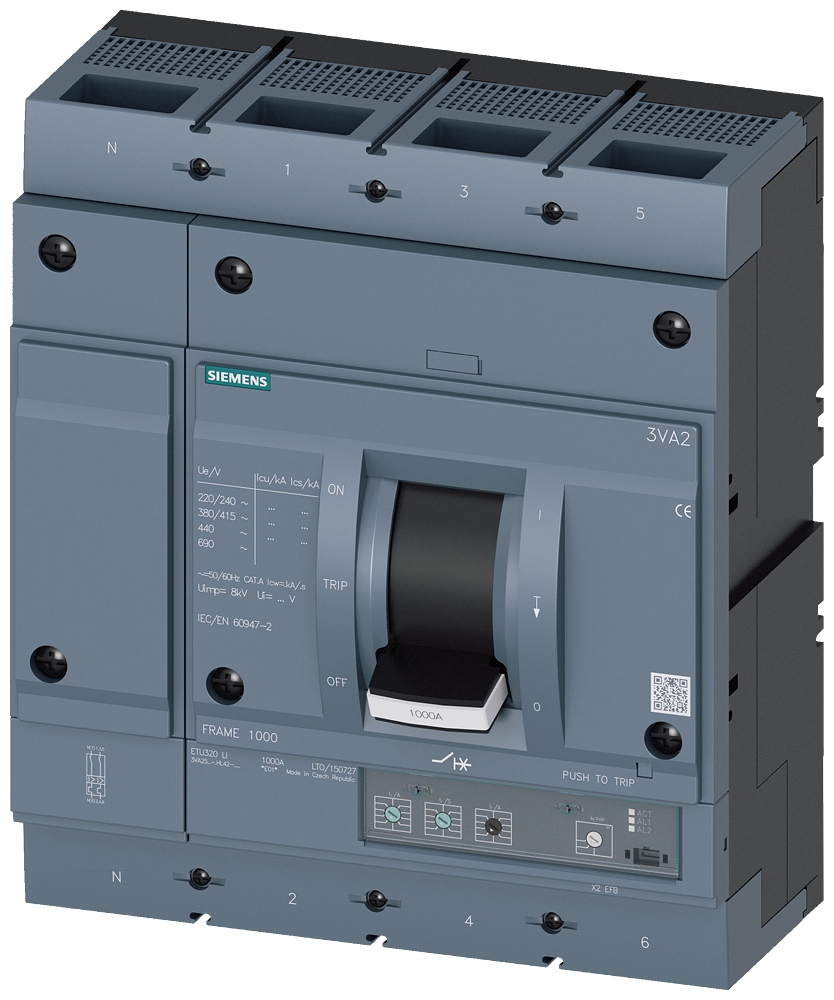 3VA2510-5HL42-0AA0 Kompakt Şalter 400-1000A 55kA 3VA2510-5HL42-0AA0 Kompakt Şalter 400-1000A 55kA