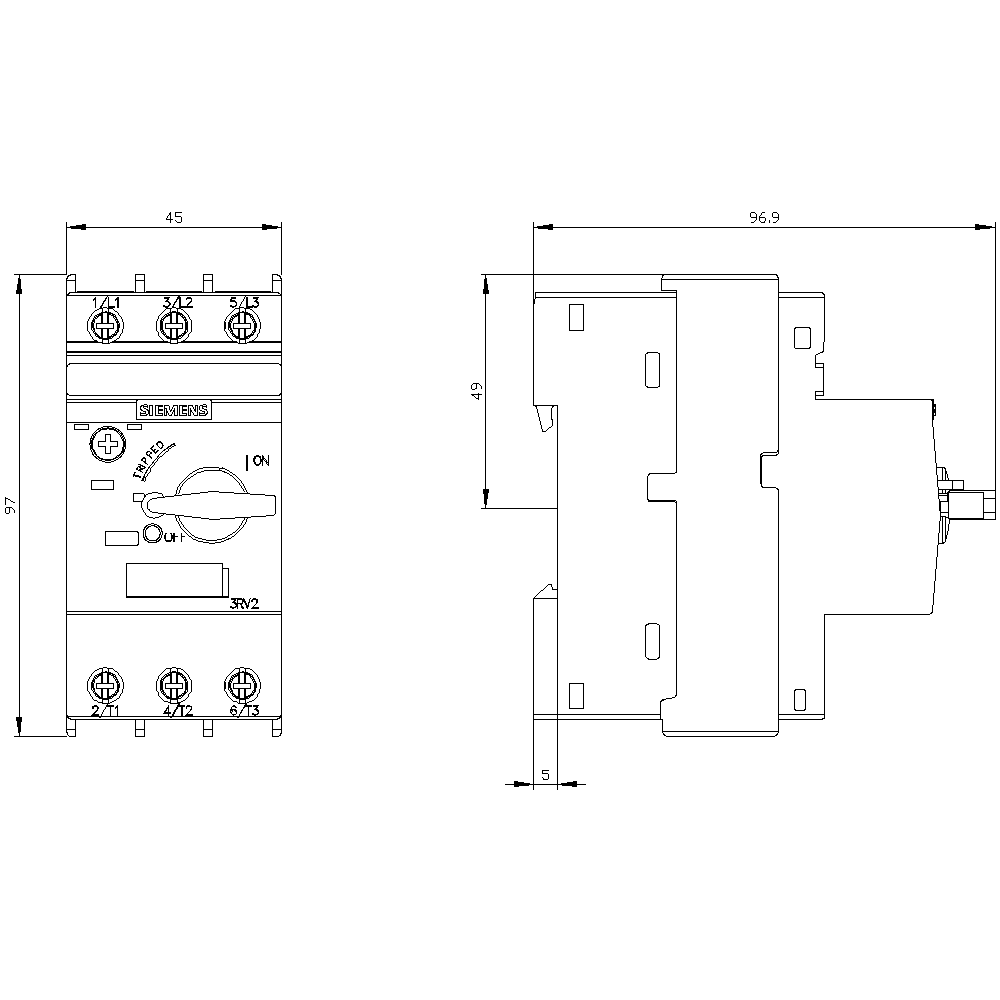 3RV2021-4AA10 Motor Koruma Şalteri 11-16A 55Ka 3RV2021-4AA10 Motor Koruma Şalteri 11-16A 55Ka