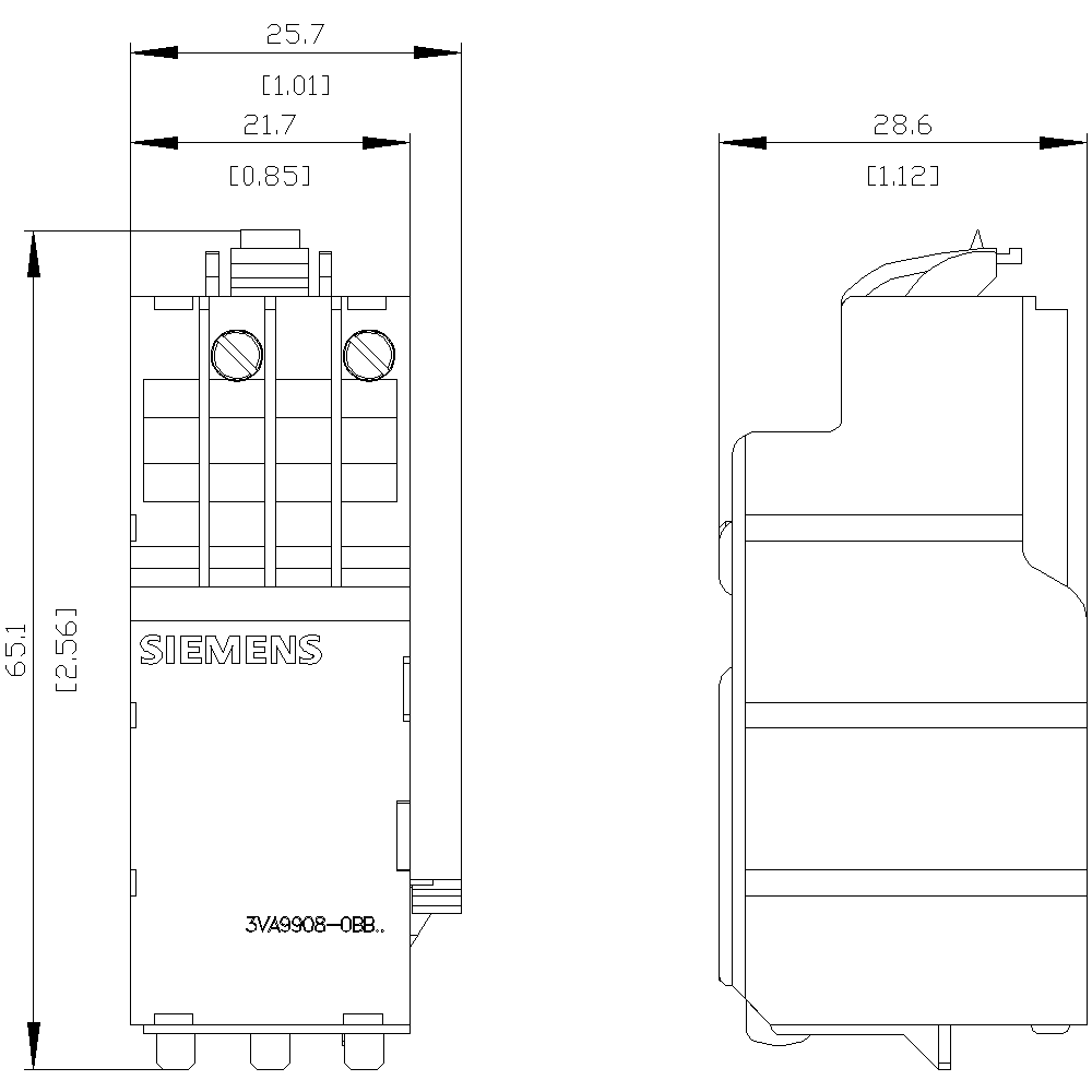 3VA9908-0BB25 Düşük Gerilim Bobini UVR 3VA9908-0BB25 Düşük Gerilim Bobini UVR
