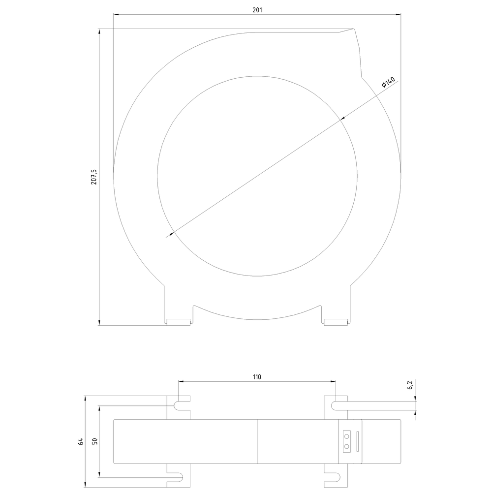 3UL2306-1A Toroid Akım Trafosu 140mm Çap 3UL2306-1A Toroid Akım Trafosu 140mm Çap
