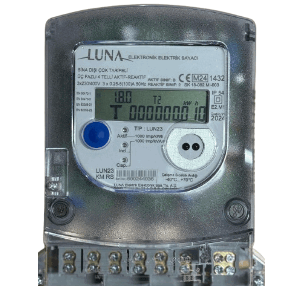 LUNA LUN23KM Direk Kombi Sayaç10-100 Direkt Kombi Sayaç LUN23KM RS485