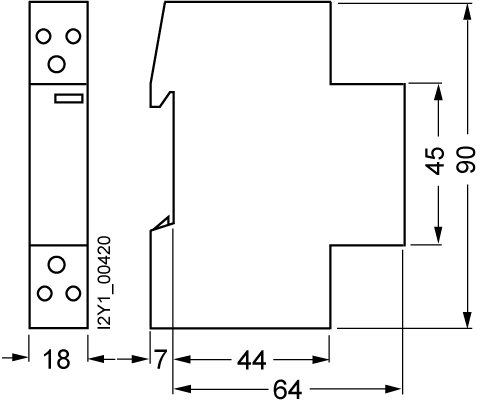 5TT5801-0 Insta Kontaktörü 20A 1NO+1NC 230V