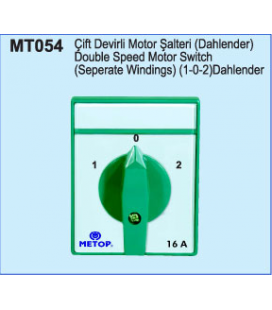 MT054 16A Çift Devirli Motor Şalteri 1-0-2 MT054 16A Çift Devirli Motor Şalteri 1-0-2