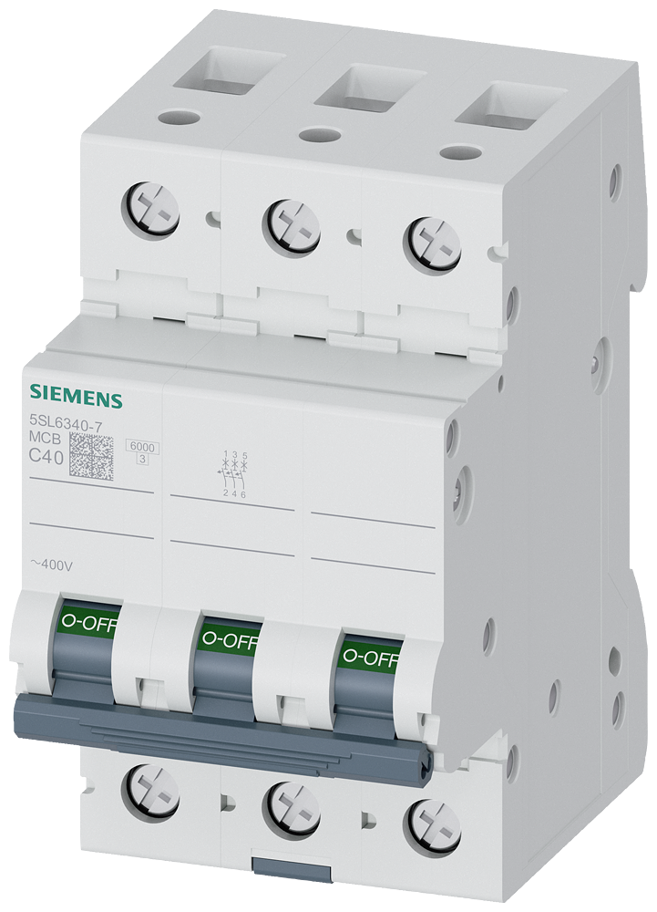 SRA　60×40×40 5SL6340-7 Otomatik Sigorta 40A C Tipi 3Faz 6kA - Tümpa Elektrik