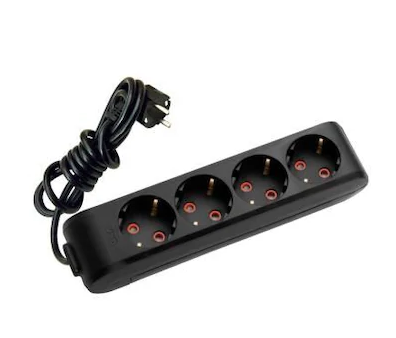 VİKO Multi-Let 4lü Topraklı Ç.K 2mt Siyah Priz