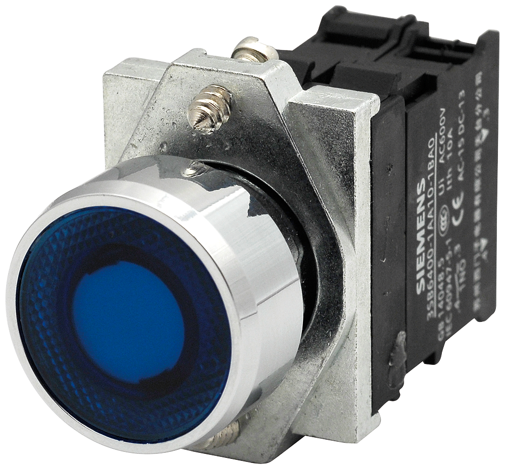 3SB6165-0DB40-1BA0 110V AC/DC 1NO YEŞ LED BUTON