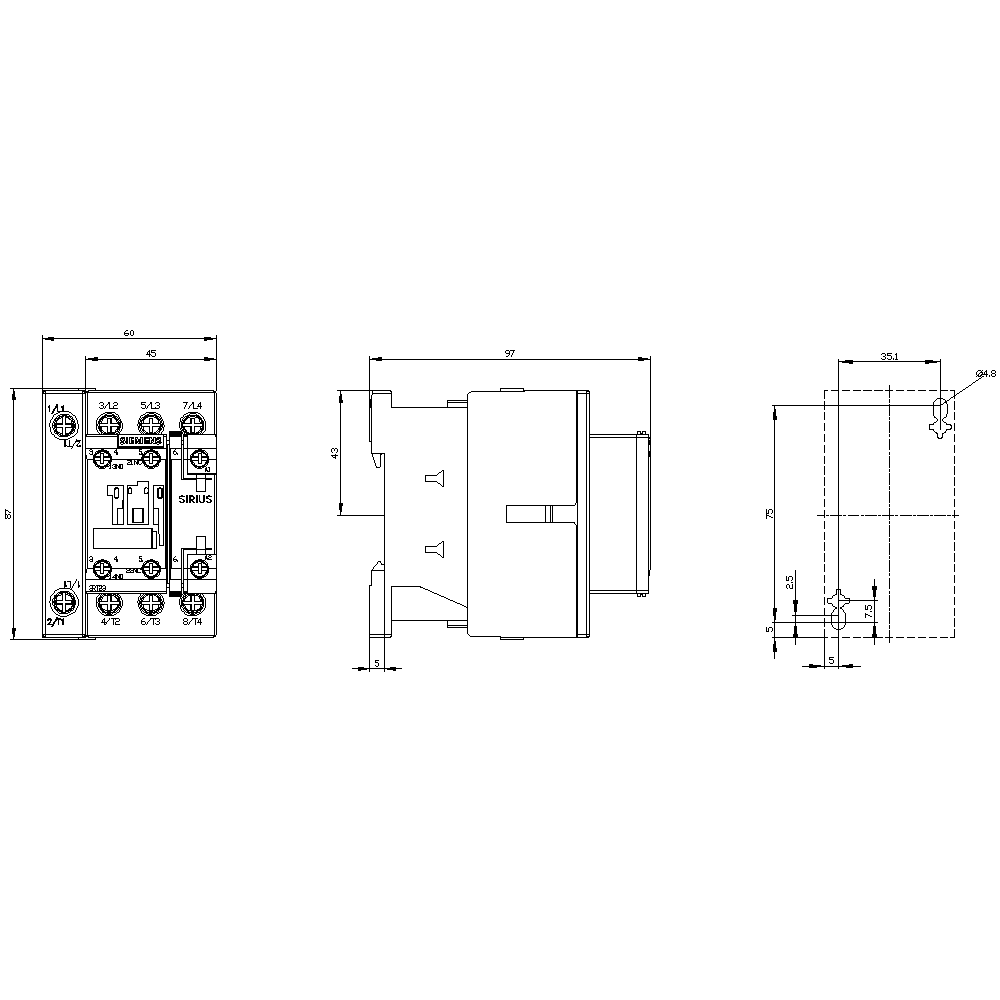 3RT2327-1AP00 Sirius Kontaktör 50A 4Kutuplu 230V
