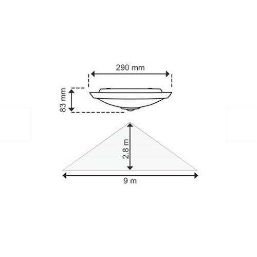 10W 360Derece Sensörlü Ledli Tavan Armatür Beyaz 10W 360Derece Sensörlü Ledli Tavan Armatür Beyaz