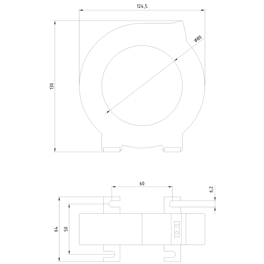 3UL2304-1A Toroid Akım Trafosu 80mm Çap 3UL2304-1A Toroid Akım Trafosu 80mm Çap